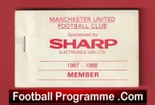 Manchester United Man Utd Season Ticket Book LMTB 1987 1988