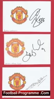 Manchester United Football Players Signed Sheets X 3 – Djordjic Etc
