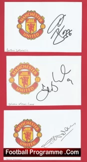 Manchester United Football Players Signed Sheets X 3 – Djordjic Etc