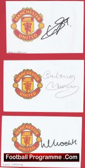 Manchester United Football Players Signed Sheets X 3 – Luke Chadwick Etc