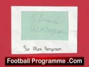 Manchester United Alex Ferguson Autograph Signed Ex Manager Man Utd