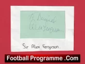 Manchester United Alex Ferguson Autograph Signed Ex Manager Man Utd