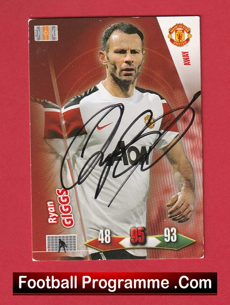 Manchester United Ryan Giggs Autographed Signed Football Card Man Utd - Image 2