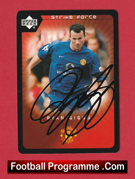 Manchester United Ryan Giggs Autographed Signed Football Card Man Utd - Image 2