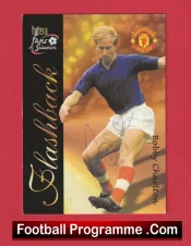 Manchester United Bobby Charlton Autograph Signed Football Card Man Utd