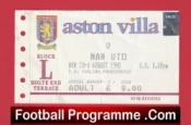 Aston Villa v Manchester United 1993 – Football Ticket
