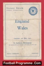 England v Wales 1952 – Schoolboys Duncan Edwards at Birmingham