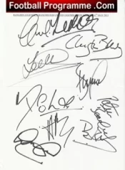 Manchester United Football Team Multi Autographed Signed Sheet 2013 Legends