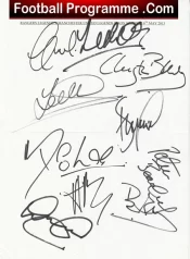 Manchester United Football Team Multi Autographed Signed Sheet 2013 Legends