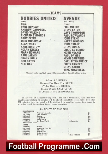 Avenue v Hobbies United 1985 - Sunday Cup Final 2nd Replay Nuneaton - Image 3