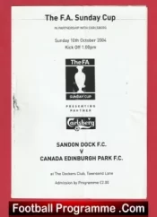 Sandon Dock v Canada Edinburgh Park 2004 – Sunday Cup