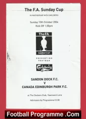 Sandon Dock v Canada Edinburgh Park 2004 – Sunday Cup
