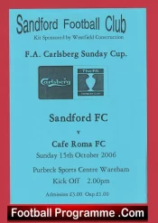 Sandford v Cafe Roma 2006 – Sunday Cup Wareham
