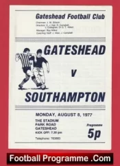Gateshead v Southampton 1977 – Football Benefit Match