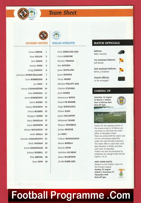Dundee United v Wigan Athletic 2010 - Pre Season Friendly Match - Image 3