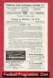 Tooting Mitcham v QPR 1964 – London Challenge Cup