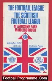 Football League v Scotland League 1972 – Middlesbrough