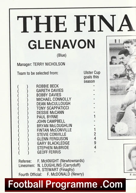 Glenavon v Portadown 1990 - Cup Final Belfast - Image 3