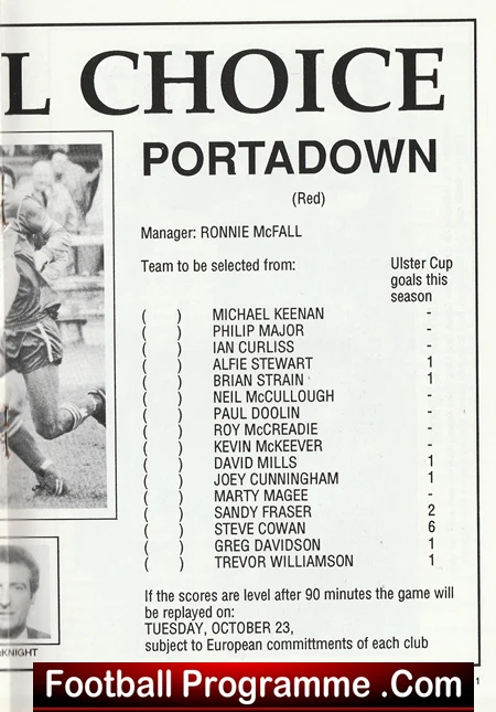 Glenavon v Portadown 1990 - Cup Final Belfast - Image 4