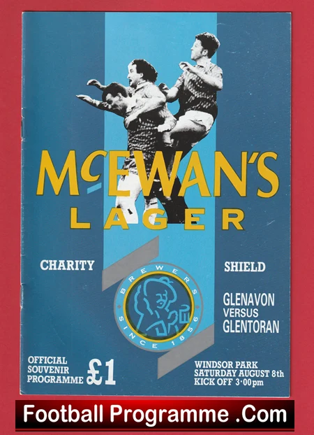 Glenavon v Glentoran 1992 - Charity Shield Belfast - Image 2