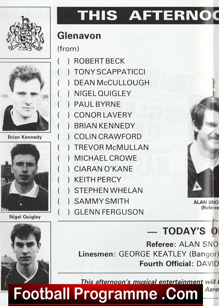Glenavon v Glentoran 1992 - Charity Shield Belfast - Image 3