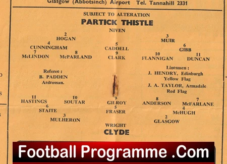 Partick Thistle v Clyde 1966 - Scotland - Image 3