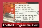 Manchester United v Crystal Palace 2004 – League Cup Football Ticket