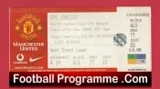 Manchester United v Chelsea 2002 – Match Ticket League Cup
