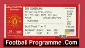 Manchester United v Sunderland 2000 – Football Ticket