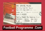 Manchester United v Crystal Palace 2004 – League Cup Football Ticket