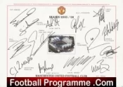 Manchester United Football Team Multi Autographed Signed Sheet 2005/06 + Ronaldo