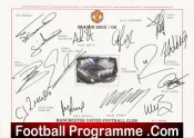 Manchester United Football Team Multi Autographed Signed Sheet 2005/06 + Ronaldo