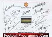 Manchester United Football Team Multi Autographed Signed Sheet 2007/08 + Ronaldo