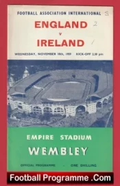 England v Ireland 1959 – Football Programme