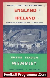 England v Ireland 1959 – Football Programme