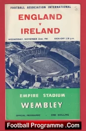 England v Ireland 1961 + Bobby Charlton