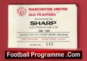 Manchester United Man Utd Season Ticket Book LMTB 1986 1987