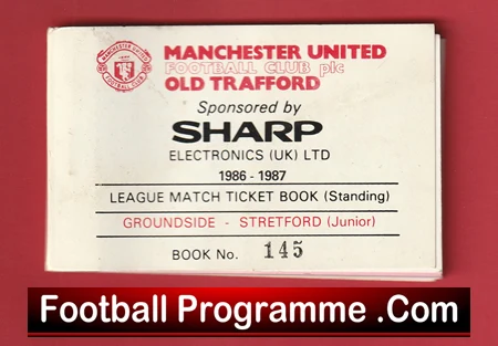 Manchester United Man Utd Season Ticket Book LMTB 1986 1987 - Image 2