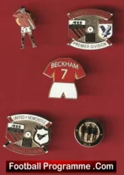 Manchester United Football Badge Collection Man Utd Badges X 5