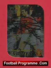 Manchester United Ronny Johnsen Autographed Signed Football Card Man Utd
