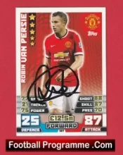Manchester United Robin Van Persie Autograph Signed Football Card Man Utd