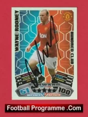 Manchester United Wayne Rooney Autographed Signed Football Card Man Utd