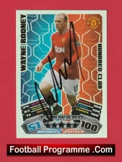 Manchester United Wayne Rooney Autographed Signed Football Card Man Utd