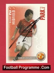 Manchester United Ji Sung Park Autograph Signed Football Card Man Utd