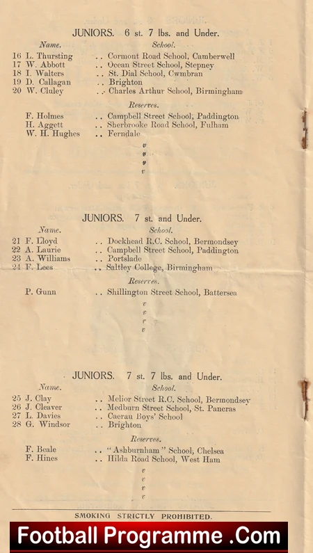 Great Britain Schoolboys Amateur Boxing Championships at Holborn 1928 - Image 5