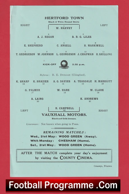 Hertford Town v Vauxhall Motors 1946 - 1947 - Image 2