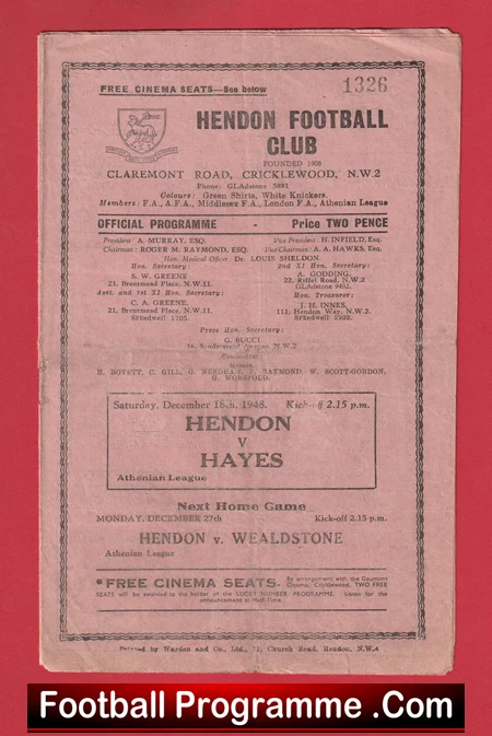 Hendon v Hayes 1948 - Image 2