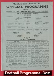 Walthamstow Avenue v Grays Athletic 1944 – Herts Middlesex League