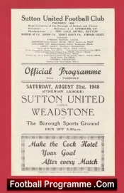 Sutton United v Wealdstone 1948 – Athenian Football League
