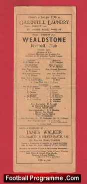 Wealdstone v Hendon 1948 – Athenian Football League